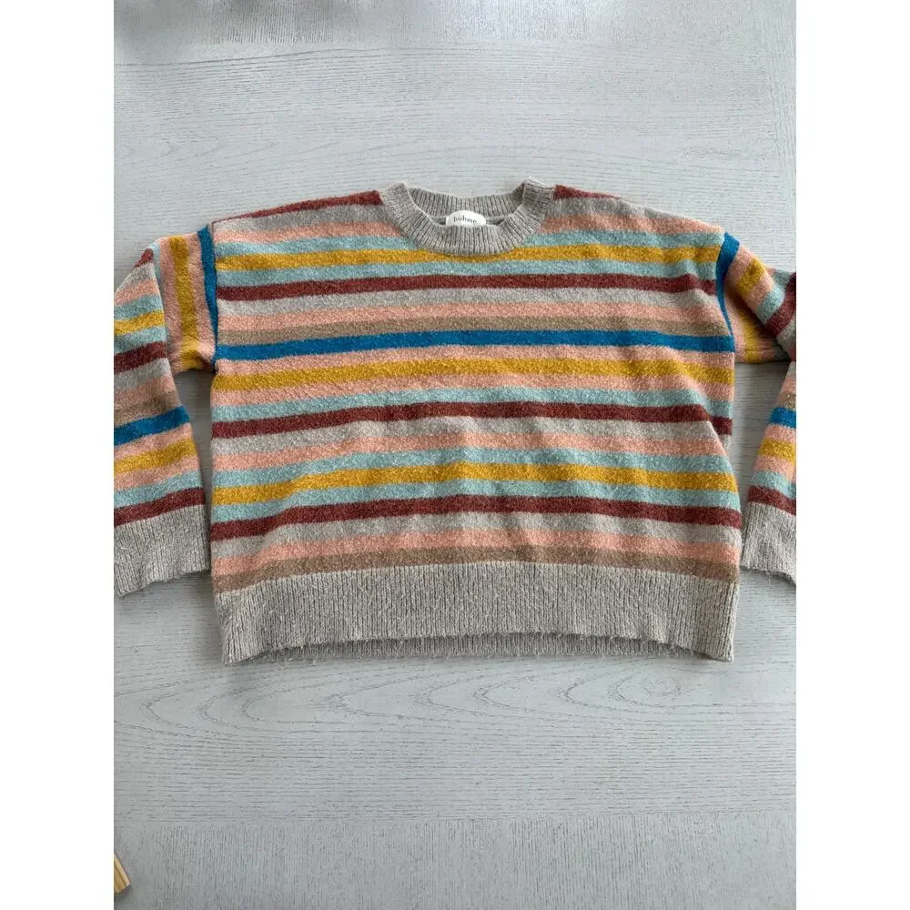 Bohme Multicolor Striped Crew Neck Sweater - Picture 2 of 6